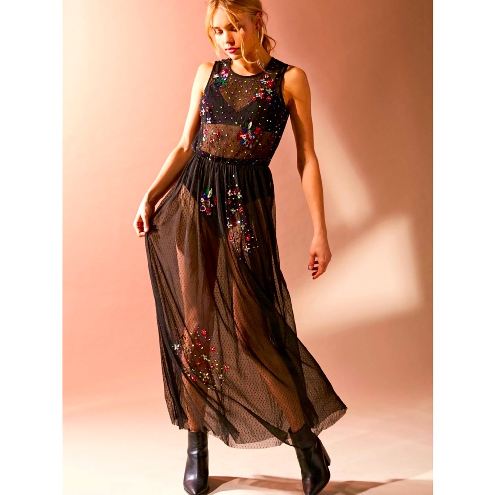 Urban outfitters sheer tunic dress